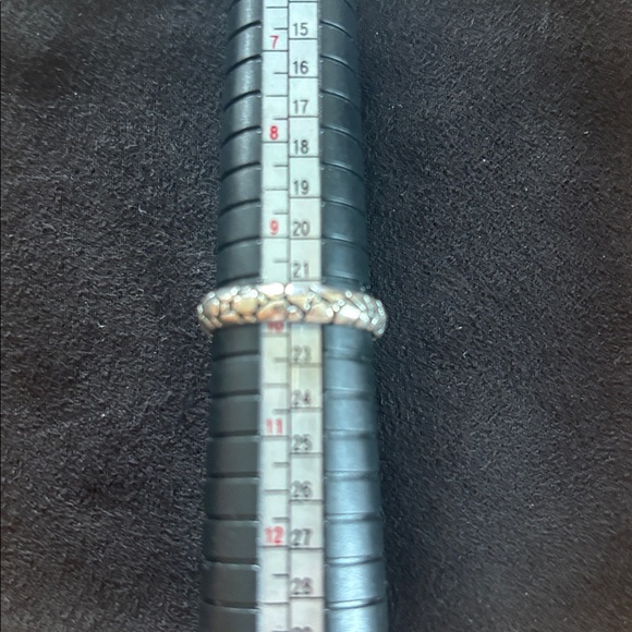 Sarda Artisans of Bali™️ marked sterling set of 3 stackable multi design rings - Picture 4 of 7